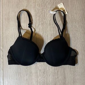 Aerie Demi Cup Black Bra